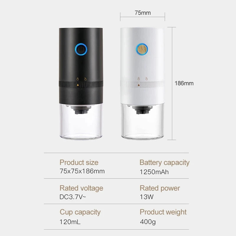 USB-Rechargeable Burr Coffee Grinder