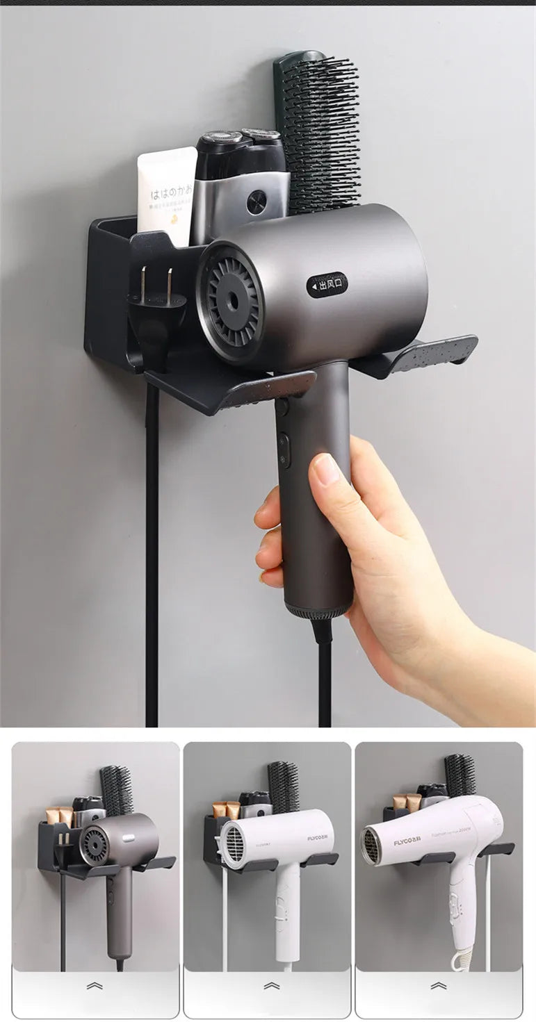 Wall Mounted Hair Dryer Holder