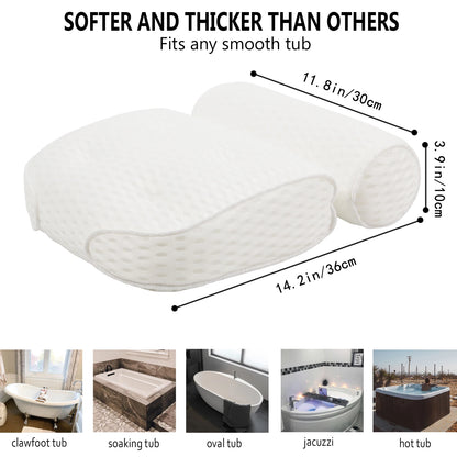 Bath Pillow for Bathtub Support Neck