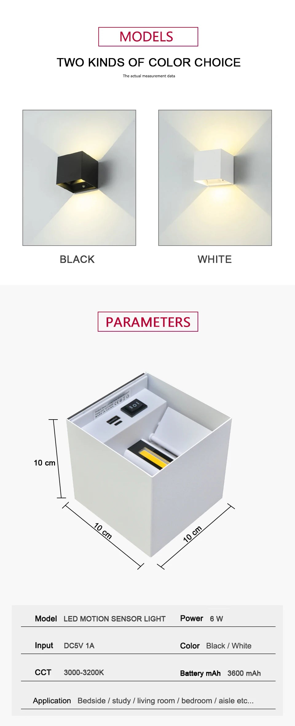 LED Intelligent Motion Sensor Wall lamp