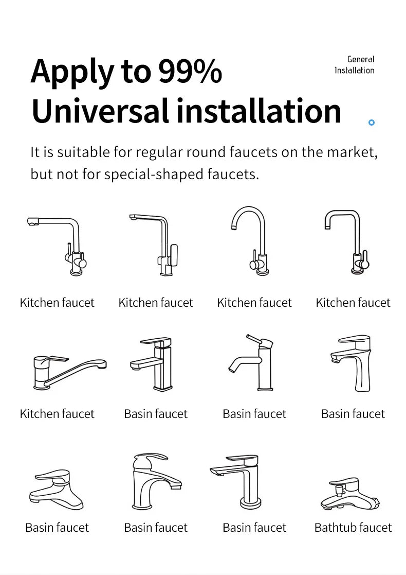 Universal Rotation Faucet Sprayer